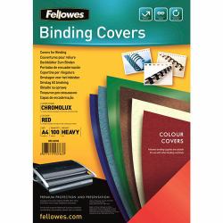 Fellowes Chromolux Gloss Covers Red A4 