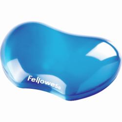 Fellowes Wrist Rest - Crystals Gel Wrist Rest with Non Slip Rubber Base - Ergonomic Mouse Mat Wrist Support, Keyboard Wrist Rest for Computer, Laptop, Home Office Use - Blue 