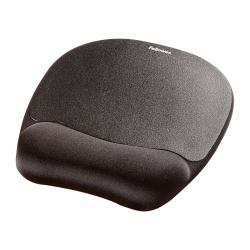 Fellowes Mouse Mat Wrist Support Memory Foam Mouse Pad Ergonomic Mouse Mat Black 