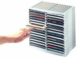 Fellowes 9823003 optical disc stand 48 discs Grey, Platinum 