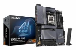 GIGABYTE B850 AI TOP Motherboard - AMD Ryzen 9000 Series CPUs, 16+2+2 Phases Digital VRM, up to 8600MHz DDR5 [OC], 2xPCIe 5.0 + 1xPCIe 4.0 M.2, 10 LAN, WIFI 7, USB 3.2 Gen 2x2 