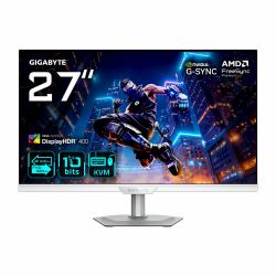 GIGABYTE M27UP ICE 27” 4K UHD Gaming Monitor - Dual Mode [4K 160Hz or FHD 320Hz], 3840 x 2160, 1ms, 350 cd/m², FreeSync Premium, DisplayHDR400, HDMI 2.1, Displayport 1.4 