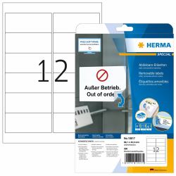 HERMA Repositionable address labels A4 99.1x42.3 mm white Movables paper matt 300 pcs. 