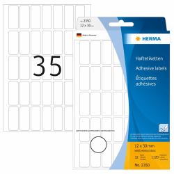 HERMA Multi-purpose labels 12x30 mm white paper matt hand inscription 1120 pcs. 
