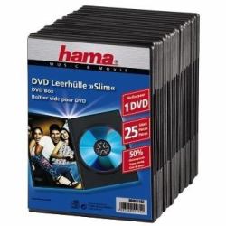 Hama DVD Slim Box 25, Black 1 discs 