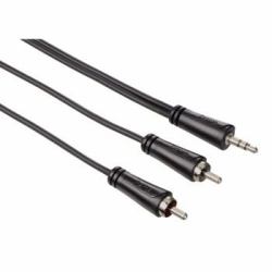 Hama 3.5mm jack to 2x RCA, 5m audio cable 2 x RCA Black 