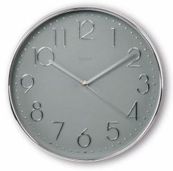 Hama Corsica Quartz clock Circle Grey, Silver 