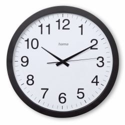Hama Aruba Quartz clock Circle Black, White 