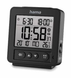Hama Rhodos Digital alarm clock Black 
