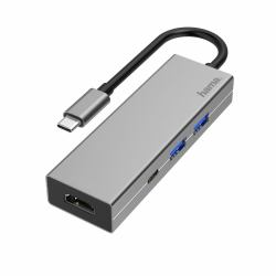 Hama 00200107 laptop dock/port replicator USB 3.2 Gen 1 [3.1 Gen 1] Type-C Anthracite, Grey 