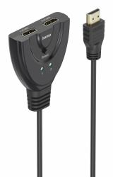 Hama 4K HDMI 2x1 Toggle Switch, 2x HDMI Socket - 1x HDMI Plug 