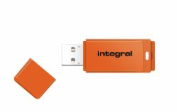 Integral 8GB USB2.0 DRIVE NEON ORNG 