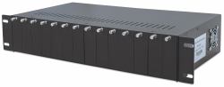 Intellinet 14-Slot Media Converter Chassis, Includes redundant power supply, 19" rackmountable, 2U 