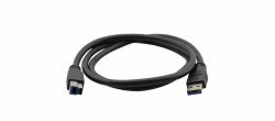 Kramer Electronics 6ft, USB3.0-A - USB3.0-B USB cable USB 3.2 Gen 1 [3.1 Gen 1] 1.8 m USB A USB B 5 Gbit/s Black 