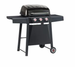 LANDMANN midas 3.0 Grill Natural gas Cart Black, Stainless steel 