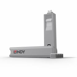 Lindy USB Type C Port Blocker Key - Pack of 4 Blockers, White 