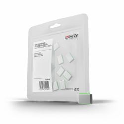 Lindy USB Type C Port Blockers [Without Key] - Pack of 10, Green 