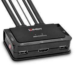Lindy 2 Port HDMI 4K30, USB 2.0 and Audio Cable KVM Switch 