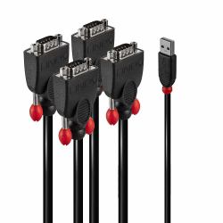Lindy USB to Serial Converter Lite, 4 Ports 