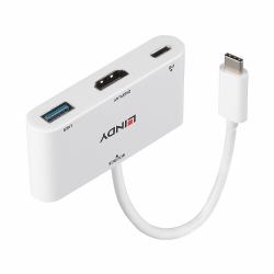 Lindy USB 3.2 Type C to HDMI Converter with USB Type A Port and Power Delivery 