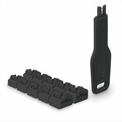 Lindy RJ45 Port Locks Black, 10x + 1 Key 