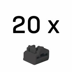 Lindy RJ-45 Port Blockers [Without Key] - Pack of 20, Black 