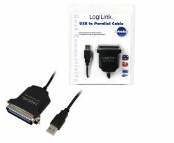 LogiLink AU0003C parallel cable Black 1.5 m 