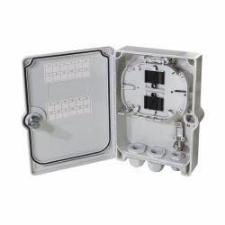 LogiLink FTTH distribution box max. 24 - fibers, 6x LC/QD or SC/DX, - unloaded, IP55 - Warranty: 48M