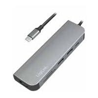 LogiLink UA0343 laptop dock/port replicator USB 3.2 Gen 1 [3.1 Gen 1] Type-C Aluminium 