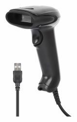 Manhattan Contact CCD Handheld Barcode Scanner, USB, 60mm Scan Width, Cable 152cm, Max Ambient Light 5,000 lux [sunlight], Black, Three Year Warranty 