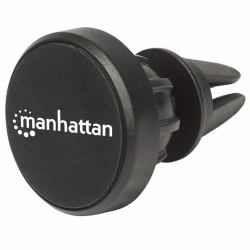 Manhattan Magnetic Car Air-Vent Phone Mount, Adjustable Clip-on, Quick Attach and Release, Non-Skid Pad, Black, Lifetime Warranty 