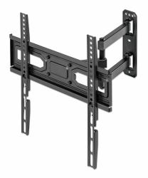 Manhattan Wall Mount for TV & Monitors [Full Motion], For screens 32" to 55", VESA compatibility: all between 100x100mm to 400x400mm - check the dimensions of the four mounting holes on back of screen to ensure it fits, Max 35kg, Black, Bracket 