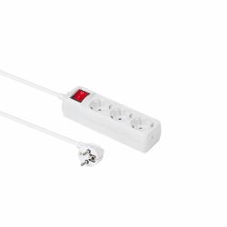 Microconnect GRU0033WS power extension 3 m 3 AC outlet[s] White 