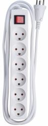 Microconnect MC-GRU0630DK power extension 3 m 6 AC outlet[s] Indoor White 