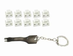 Microconnect MC-RJ45PORTBLOCK-W port blocker RJ-45 White 10 pc[s] 