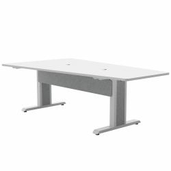 Middle Atlantic ForumTM 90" Angle Table for 5 to 7 People, 30" Seated Height, Designer White Table Top with Light Table Base 