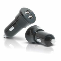 Mobilis Car Charger 2 USB Universal Black Cigar lighter Auto 