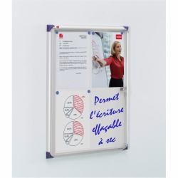 Nobo Extra Flat Magnetic Lockable Noticeboard 4XA4 