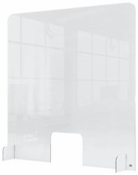 Nobo Clear Acrylic Protective Counter Partition Screen With Transaction Window 700x850mm 