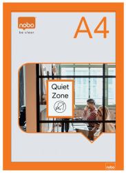 Nobo Self-adhesive Magnetic Poster Frame A4, Orange 