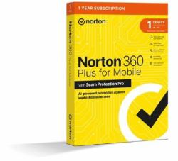 Norton 360 Plus for Mobile - 1 User / 1 Device / 12 Months Antivirus security Commercial 1 license[s] 1 year[s] 