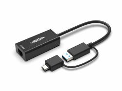 Origin Storage USB3.0 or USB-C [with USB-C male to USB3.0 female adapter] to RJ45 Gigabit Adapter 