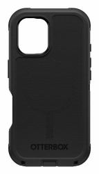 OtterBox Defender Series - Back cover for mobile phone - MagSafe compatibility - silicone - black - for Apple iPhone 16