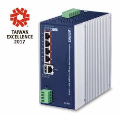 PLANET BSP-360 network switch Managed Gigabit Ethernet [10/100/1000] Power over Ethernet [PoE] Blue, White 