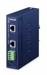 PLANET IP30 Industrial Single-Port 10Gbps 802.3bt PoE++ Splitter network splitter Power over Ethernet [PoE] Blue 