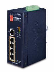 PLANET ISW-504PT network switch Unmanaged L2 Fast Ethernet [10/100] Power over Ethernet [PoE] Black 