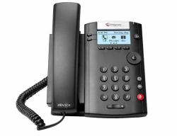 Poly 201 IP phone Black 2 lines LED  - UK version