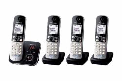 Panasonic KX-TG6824GB telephone DECT telephone Caller ID Black, Silver  - UK version