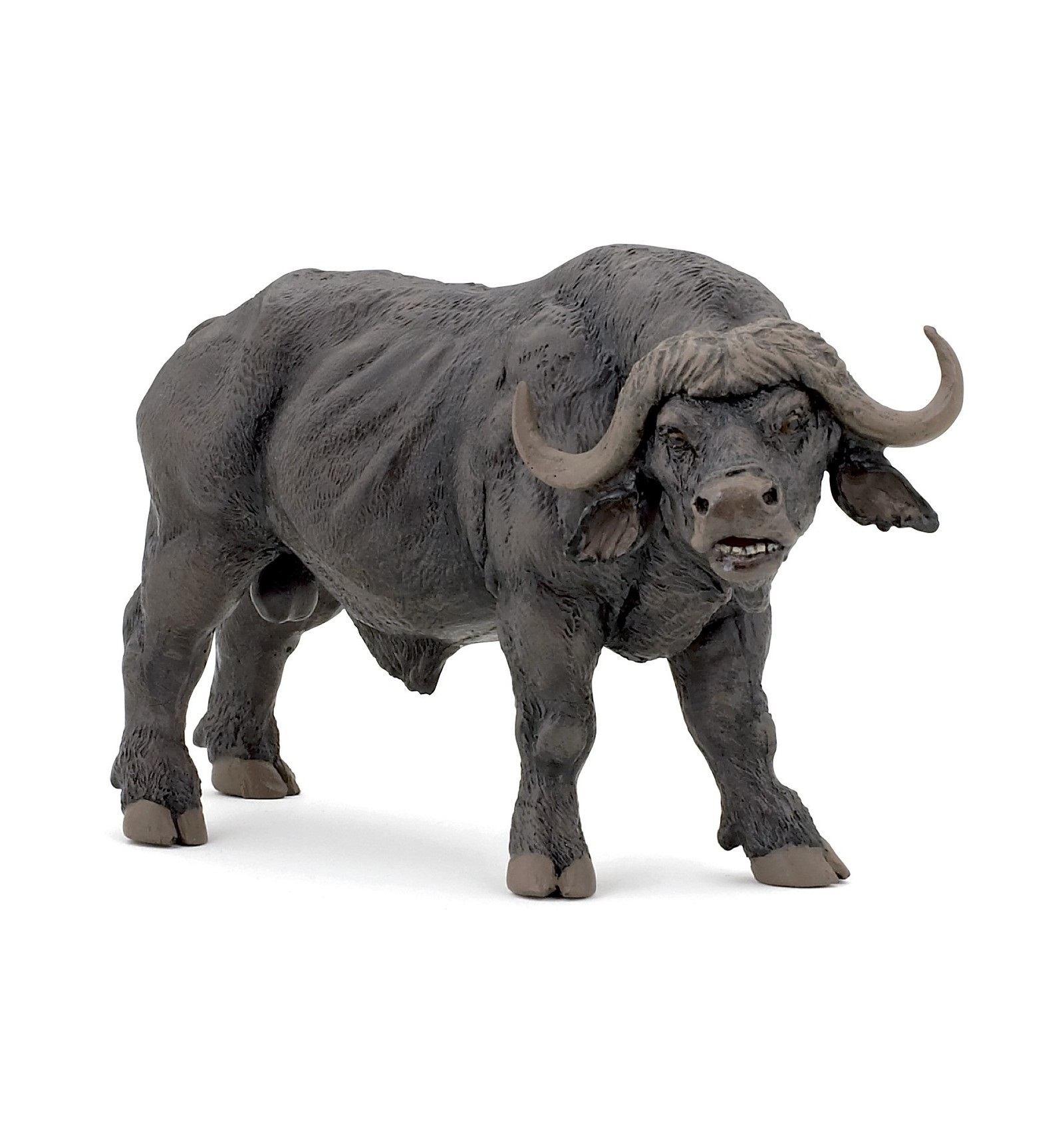 Papo 50114 - PAPO Wild Animal Kingdom African Buffalo Toy Figure, 3 Years  or Above, Grey [50114]
