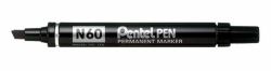 Pentel N 60 permanent marker Chisel tip Black 12 pc[s] 